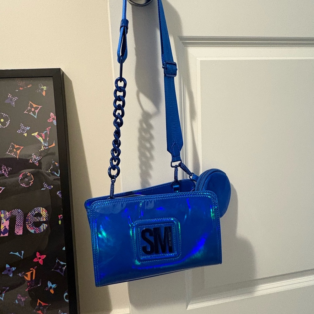 STEVE MADDEN Blue Holographic Bag